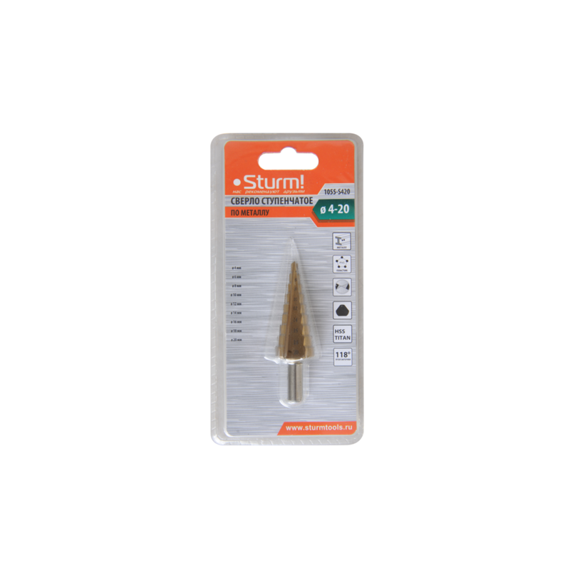 Сверла ступенчатые Sturm! 1055-S420