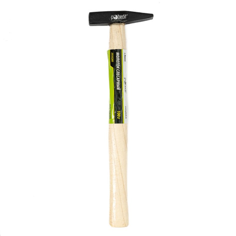 Молоток слесарный 100 г, деревянная рукоятка, Pobedit Pobedit 2535201