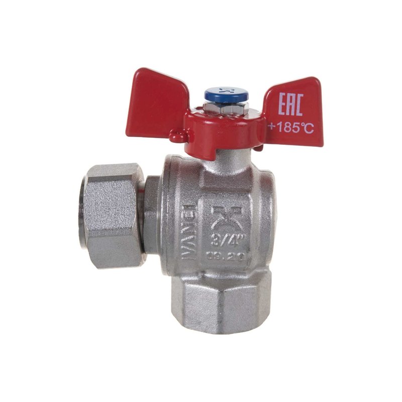 Кран шаровой IVANCI Superior угловой с накидной гайкой В 3/4 IVC.100228.N.34