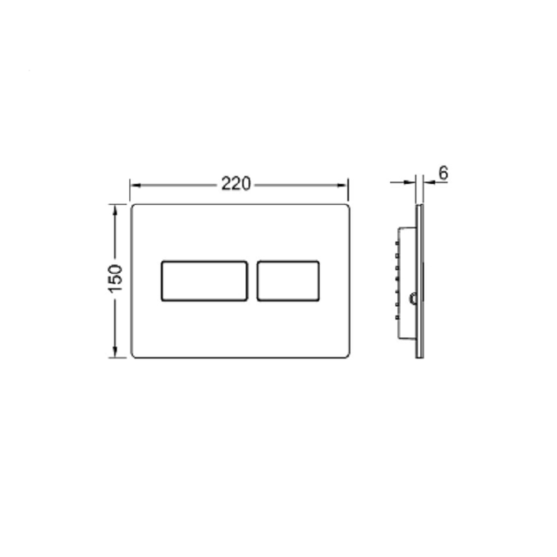 Клавиша смыва, TECE, TECEsolid, для унитаза, шгв 220*6*150, цвет-белый матовый