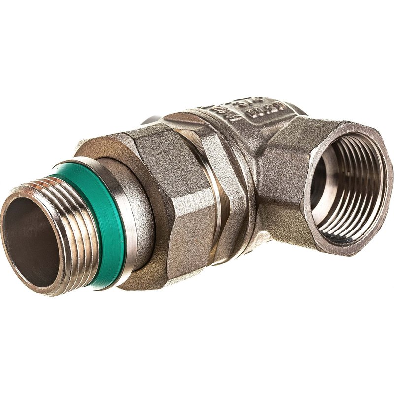 Кран шаровой IVANCI Superior угловой с разъемным соединением и стопорным кольцом ВН 3/4 IVC.100228.N.24