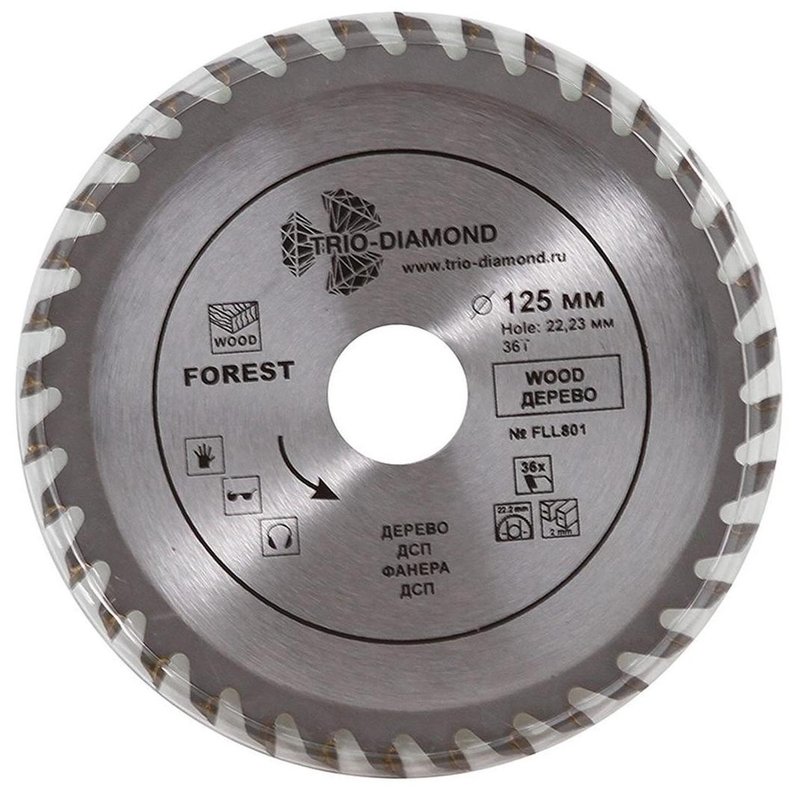 Диск пильный 125*22,23*36Т Trio-Diamond FLL801