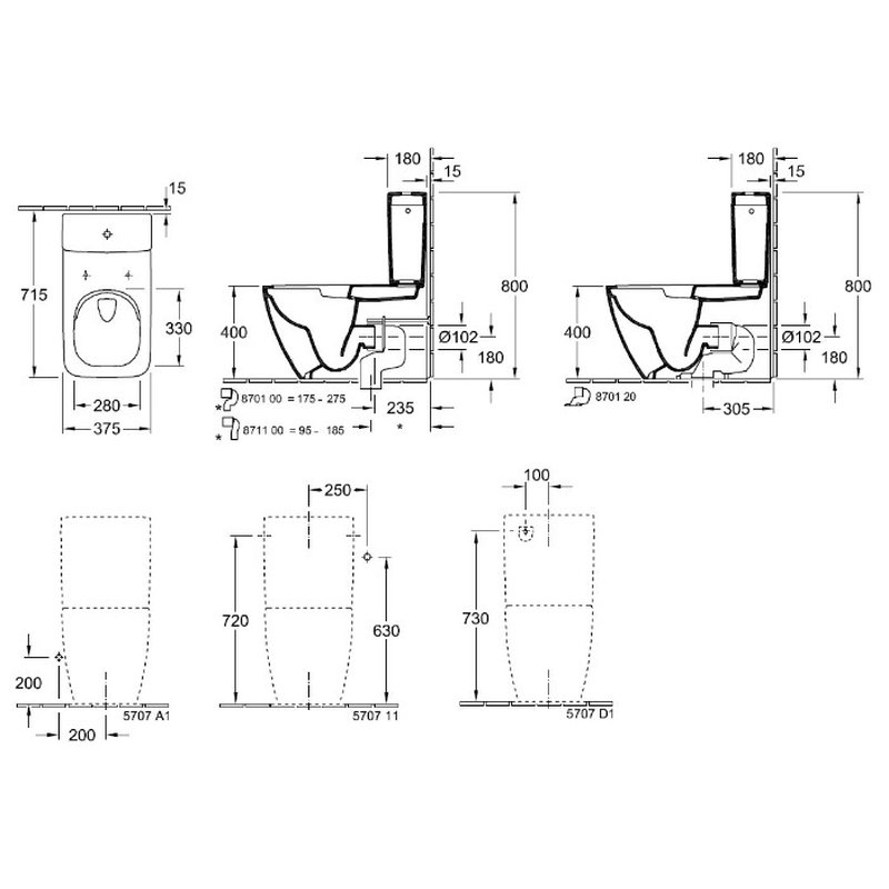 Унитаз, Villeroy&Boch, Venticello, напольный, шгв 375*700*400, цвет-альпийский белый