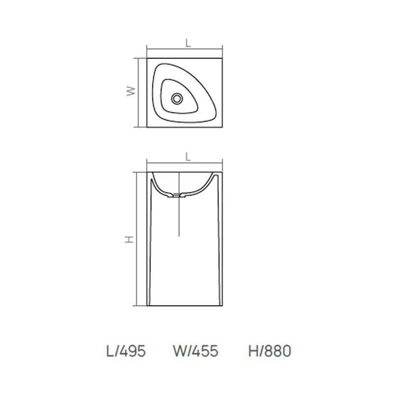 Раковина, , Pedestal Basin, шгв 495*455*880, отверстия для смесителя-отсутствуют, цвет-Brown Copper DEA Design DD2024 495 R9