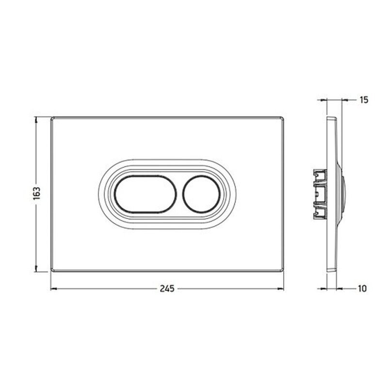 Клавиша смыва, Artceram Atelier для унитаза шгв 245*15*163 цвет-черный матовый 70200017