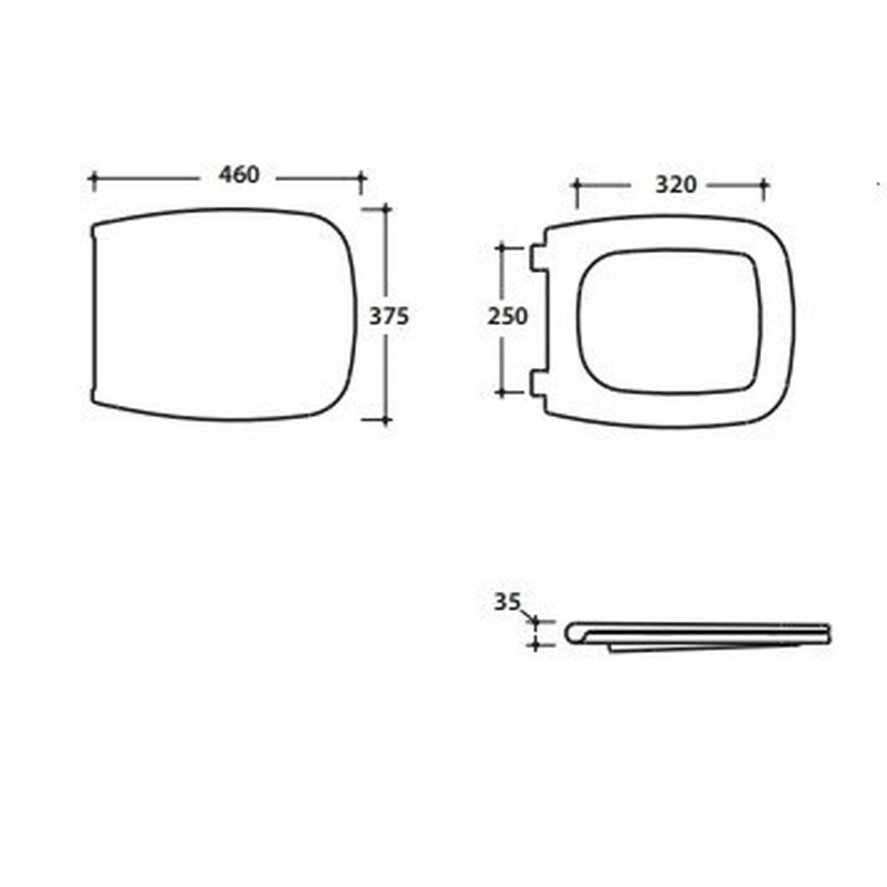 Сиденье для унитаза, Globo, DAILY, шг 375*460, цвет-белый