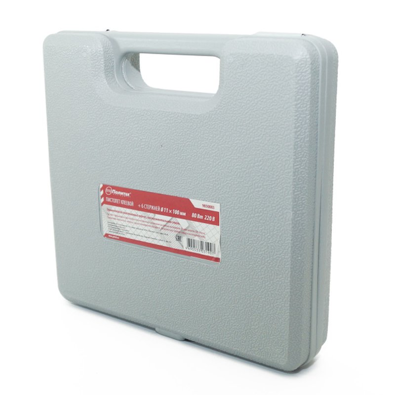 Пистолет клеевой STANDART (в кейсе) 80 Вт, в комплекте со стержнями (6шт)Политех Политех Инструмент Инструмент 9050083