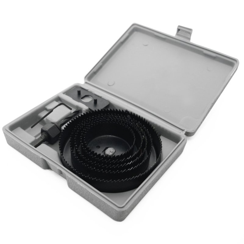 Набор коронок по дереву 8 предметов (5 коронок, держатель, фиксатор, ключ)  Pobedit 4810005