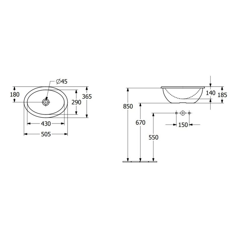 Раковина, Villeroy&Boch, Loop&Friends, шгв 505*360*185, отверстия для смесителя-отсутствуют, цвет-альпийский белый (белый Alpin)