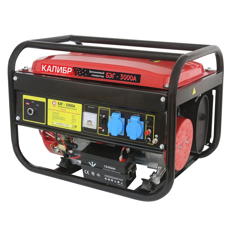 Бензогенератор Калибр БЭГ-3000А 00000059753