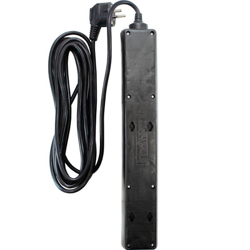 Сетевой фильтр UF-6g-1.5m-Z-V с 6 евророзетками (с/з, с/в) 1,5м, черн Jilion 9534875