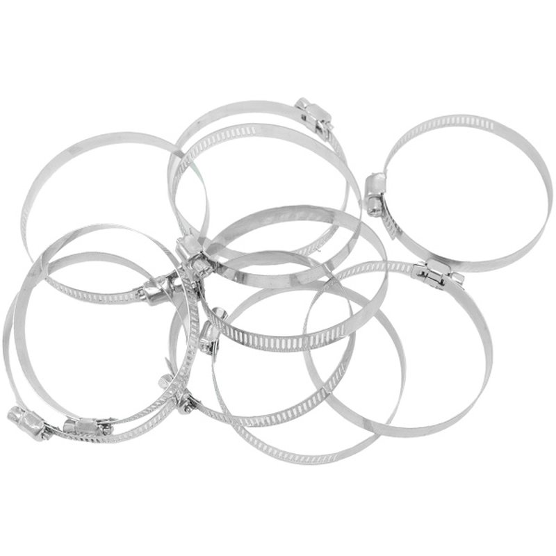 Хомуты червячные просечные, оцинкованные, 10 шт./уп., 50мм-70мм Ekotools 3202250