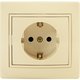 Розетка 1 гнездо (с/з) С/У. бежевый Jilion 9533161