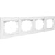 Рамка для розеток/выключателей 4 гнезда С/У. белый Jilion 9533112