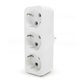 Разветвитель электрический евро (с заземлением), 3 гнезда, линия, 16А. белый Jilion 9533880