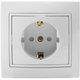 Розетка 1 гнездо (с/з, с/ш) С/У. белый Jilion 9533164
