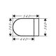 Сиденье для унитаза, , EluPura Original S, шг 365*540, цвет-белый Hansgrohe 60147450