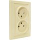 Розетка 2 гнезда (б/з) С/У. бежевый Jilion 9533177