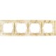Рамка для розеток/выключателей 4 гнезда С/У. бежевый Jilion 9533113
