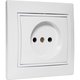 Розетка 1 гнездо (б/з) С/У. белый Jilion 9533156