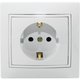 Розетка 1 гнездо (с/з) С/У. белый Jilion 9533160