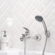Смеситель для ванны с душем РМС SL85-009E короткий излив Хром