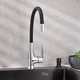 Смеситель для кухни РМС SL123BL-016F-1 с гибким изливом Черный