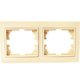 Рамка для розеток/выключателей 2 гнезда С/У. бежевый Jilion 9533105