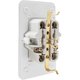 Розетка 2 гнезда (с/з) О/У. белый Jilion 9533448