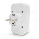 Разветвитель электрический евро (с заземлением), 2 гнезда, линия, 16А. белый Jilion 9533878