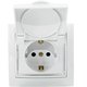 Розетка 1 гнездо с крышкой (с/з, с/к) С/У. белый Jilion 9533172