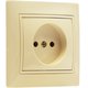 Розетка 1 гнездо (б/з) С/У. бежевый Jilion 9533157