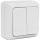 Выключатель двухклавишный О/У. белый Jilion 9533412