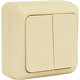 Выключатель двухклавишный О/У. бежевый Jilion 9533413