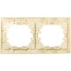 Рамка для розеток/выключателей 2 гнезда С/У. бежевый Jilion 9533105