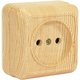 Розетка 1 гнездо (б/з) О/У. дуб Jilion 9533474