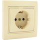 Розетка 1 гнездо (с/з) С/У. бежевый Jilion 9533161