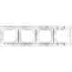 Рамка для розеток/выключателей 4 гнезда С/У. белый Jilion 9533112