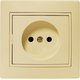 Розетка 1 гнездо (б/з) С/У. бежевый Jilion 9533157