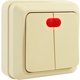 Выключатель двухклавишный с подсветкой О/У. бежевый Jilion 9533417