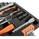 Набор инструментов, 1/2", 1/4", CrV, пластиковый кейс 76 предмета Вихрь 73/6/7/4