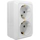 Розетка 2 гнезда (с/з) О/У. белый Jilion 9533448