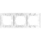 Рамка для розеток/выключателей 3 гнезда С/У. белый  Jilion 9533108
