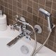 Смеситель для ванны с душем РМС SL115-142E с коротким изливом Хром