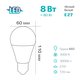 Лампа светодиодная A60_8W_E27_3000K A60 8Вт E27 3000K Jilion 9512007