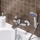 Смеситель для ванны с душем РМС SL132-009E с коротким изливом Хром