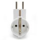 Разветвитель электрический евро (с заземлением), 3 гнезда, стандарт, 16А. белый Jilion 9533884