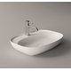 Раковина, , Form, Plan Oval, шгв 600*450*120, отверстия для смесителя-1, Aliglaze+, цвет-белый Alice 22460101