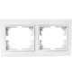 Рамка для розеток/выключателей 2 гнезда С/У. белый Jilion 9533104