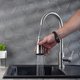 Смеситель для кухни РМС SUS124-017F-2 с вытяжным изливом Нержавеющая сталь